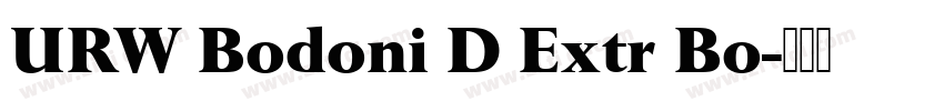 URW Bodoni D Extr Bo字体转换